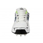 HDL Cricket Terminator Shoes Full Spikes White Blue Green'